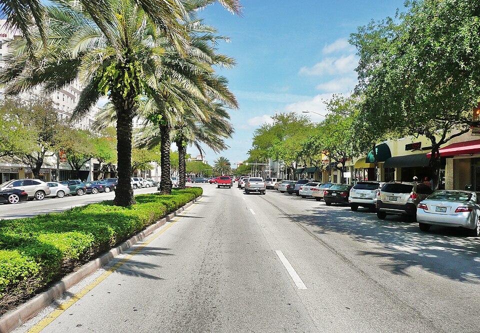 Miracle Mile in Coral Gables, Florida